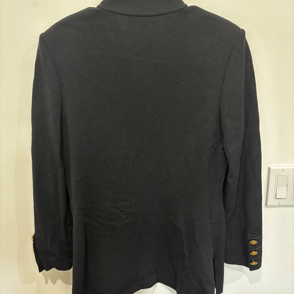 St. John Basics Black Blazer | Gold Buttons | Size 8 | Very Good Condition - Picture 3 of 5